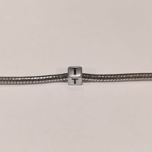 Silver T Spacer Charm for Pandora‎ Style Bracelet